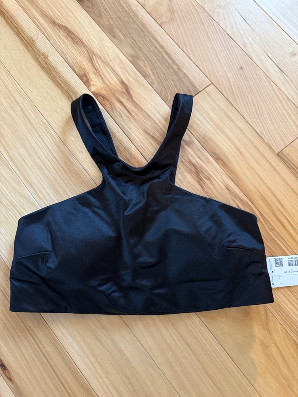 lululemon athletica Black High-Neck Racerback Crop Top